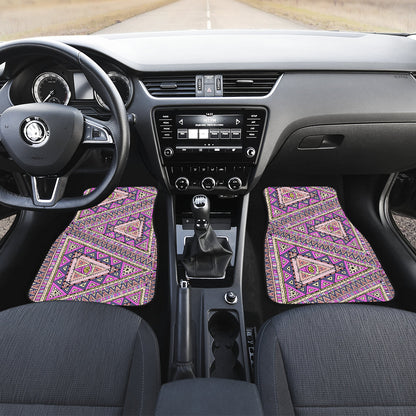 Pink Persian Triangles Pattern Car Floor Mats