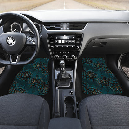 Dark Blossom Pattern Car Floor Mats