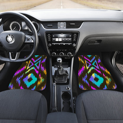 Neon Tribal Pattern Car Floor Mats