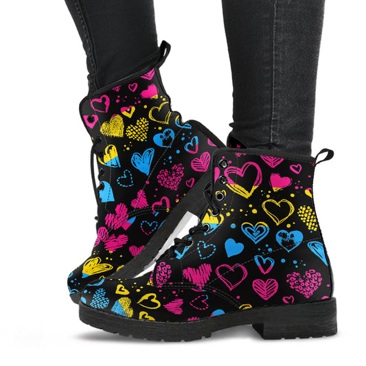 Heart Print Pansexuel Color Boots