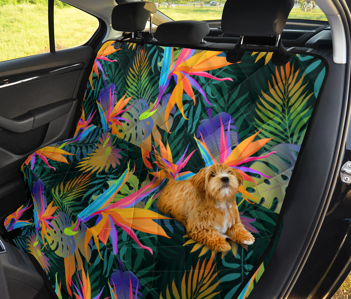 Colorful Plants Car Back Seat Pet Cover