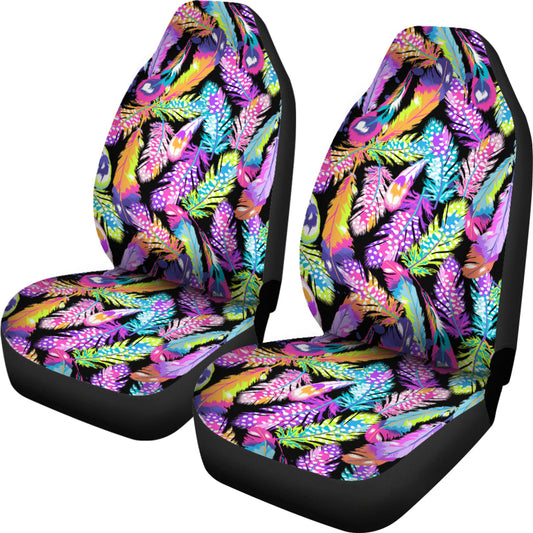 Colorful Feathers Car Seat Covers