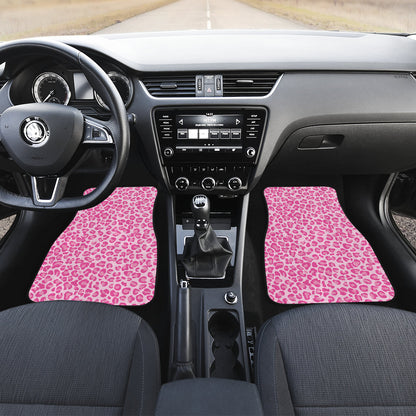 Pink Leopard Print Car Floor Mats