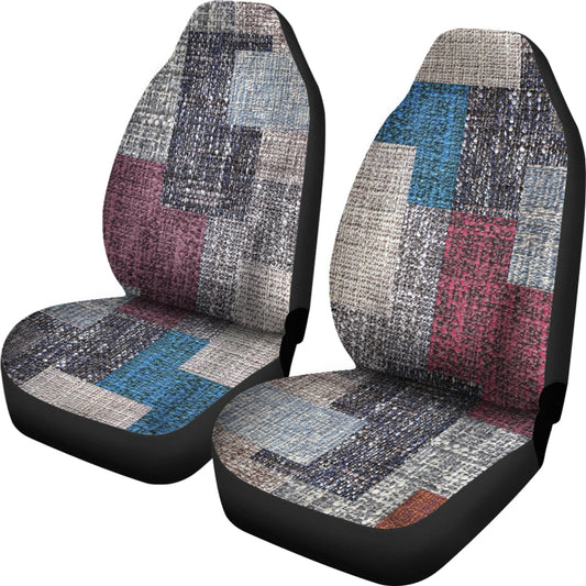 Berber Carpet Print Patchwork Car Seat Covers
