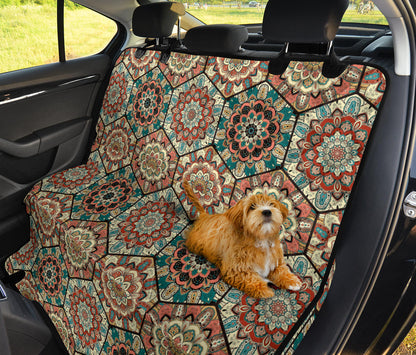 Mandalas Honeycomb Decor Car Back Seat Pet Cover