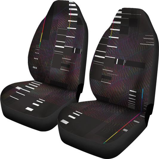 Dark Grey & Black Abstract Car Seat Covers