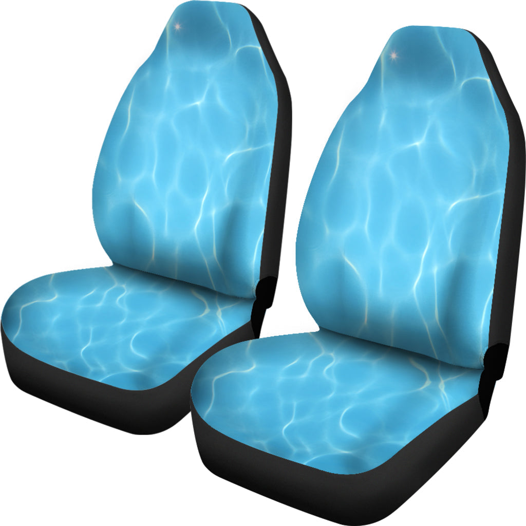Light Blue Water Surface Printed Car Seat Covers