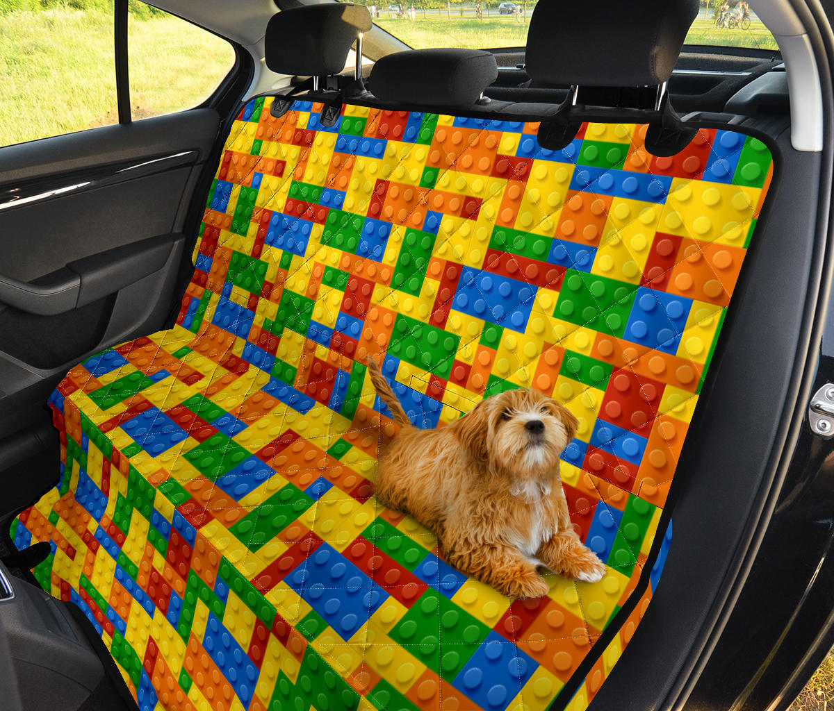 Colorful Lego Car Back Seat Pet Cover