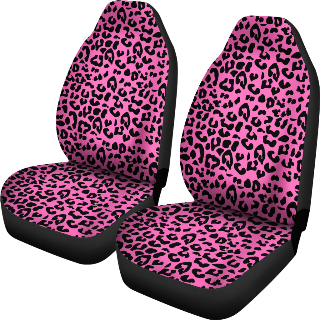 Pink Leopard Print Car seat Covers
