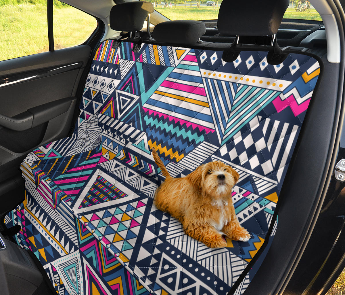 Colorful Tribal Car Back Seat Pet Cover