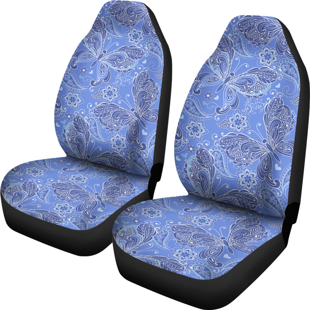 Purple Butterflies Decor Car Seat Covers