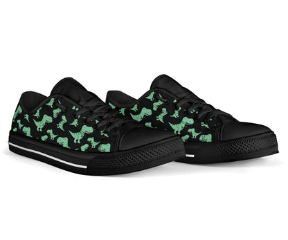Green Dinosaur Shoes Black