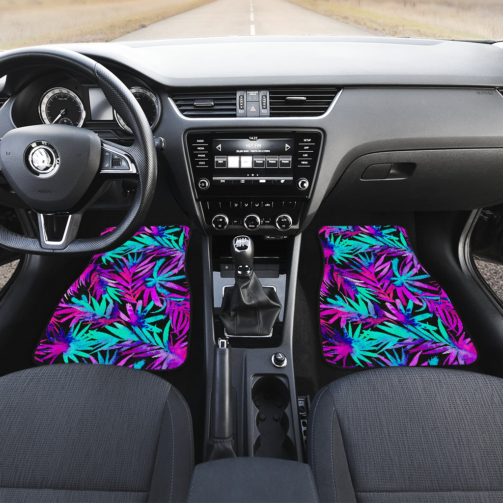 Colorful Neon Plants Car Floor Mats