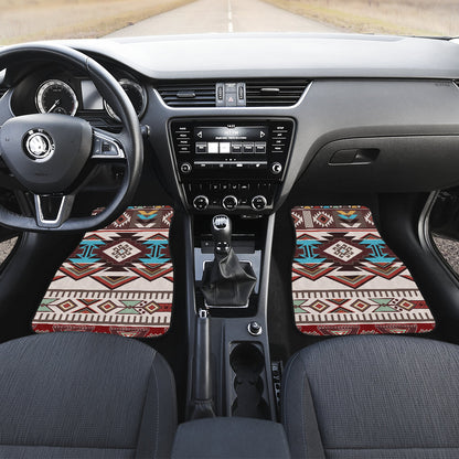 Brown Boho Aztec Car Floor mats