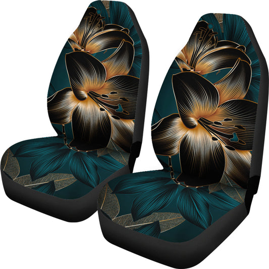 Dark Floral Car Seat Covers