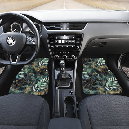 Green Leaves Car Floor Mats