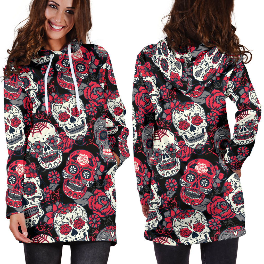 Pink Sugar Skull - Hoodie Dress