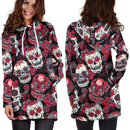 Pink Sugar Skull - Hoodie Dress