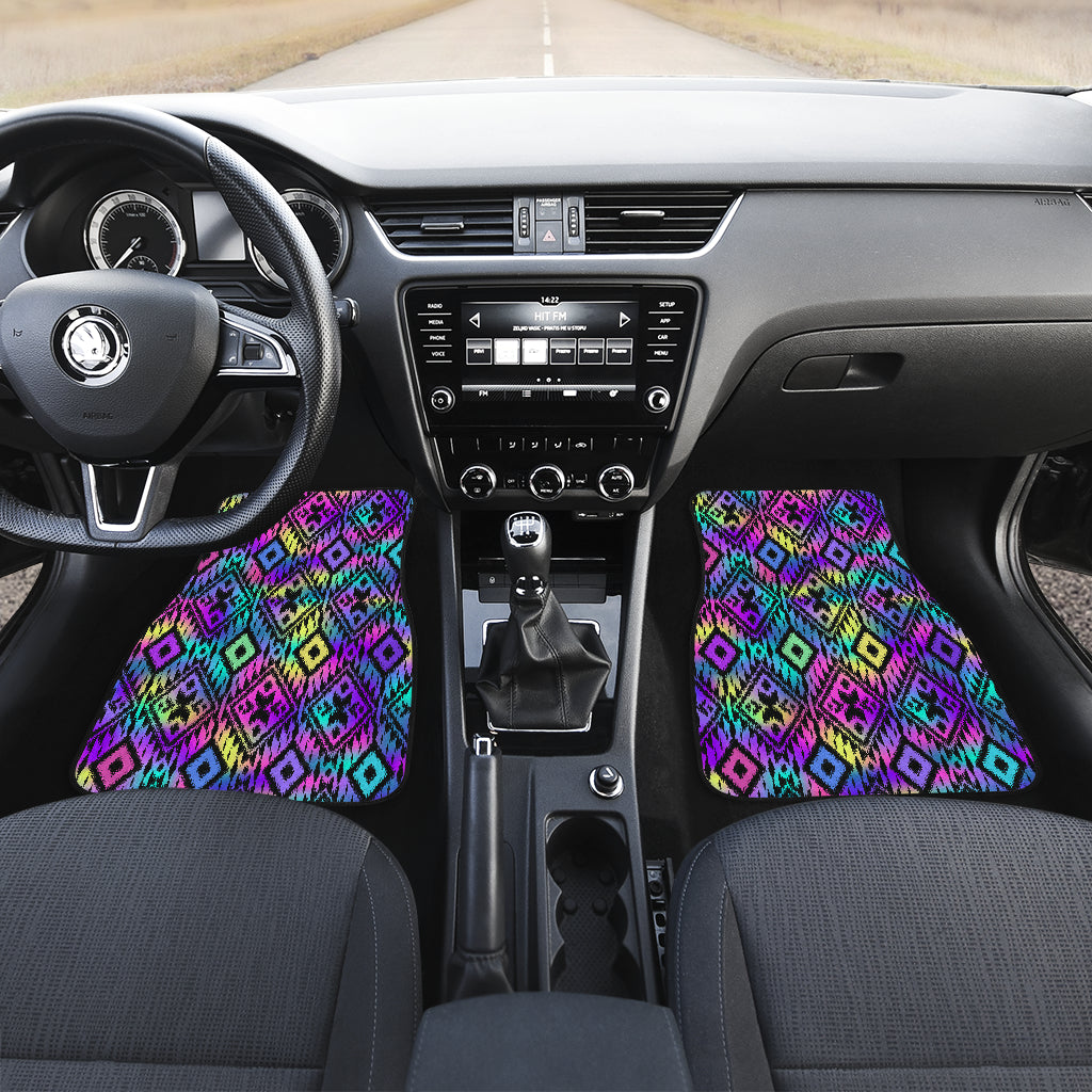 Neon Ethnic Car Floor Mats