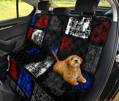 Abstract Blocks Car Back Seat Pet Cover