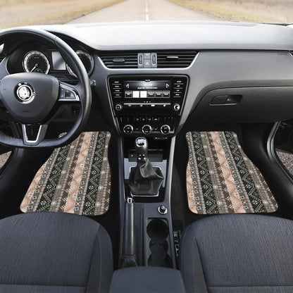 Brown Boho Ethnic Car Floor Mats