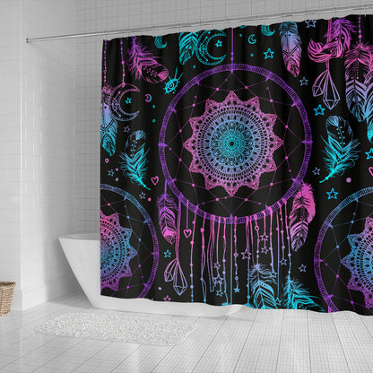 Pink & Purple Dream Catchers Shower Curtain