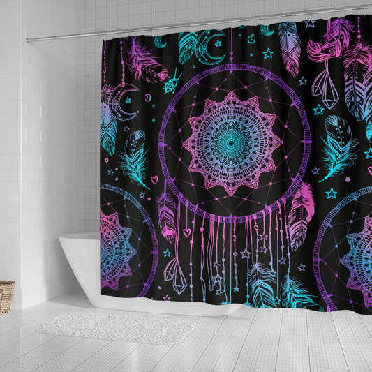 Pink & Purple Dream Catchers Shower Curtain
