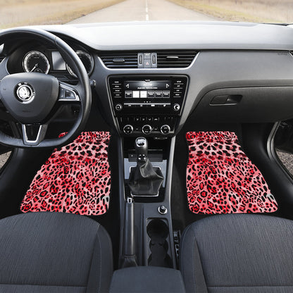 Pink Leopard Print Car Floor Mats
