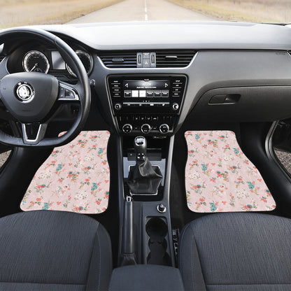 Pink Floral Car Floor Mats
