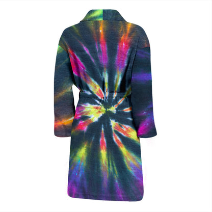 Mens Colorful Neon Tie Dye Bath Robe