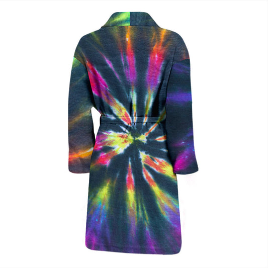 Mens Colorful Neon Tie Dye Bath Robe