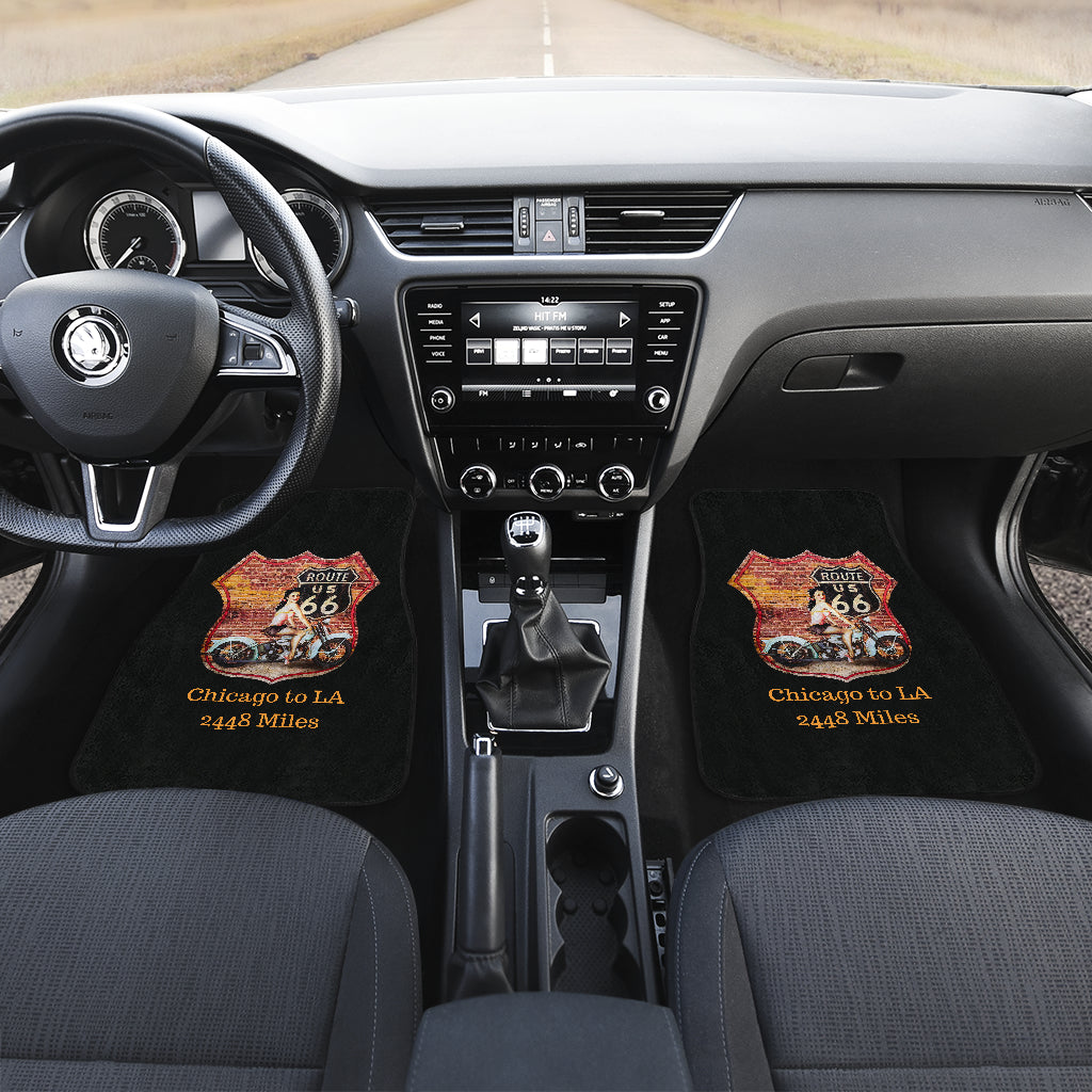 Front And Back Car Mats (Set Of 4) - Route 66
