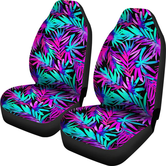 Colorful Neon Plants Car Seat Covers