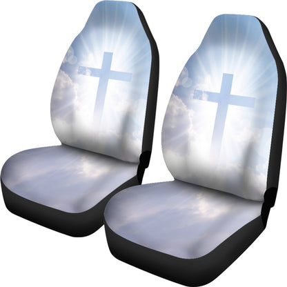 Cross and Clouds Printed Car Seat Covers