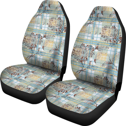 Floral Plaid Car Seat Covers
