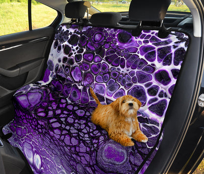 Purple Abstract Car Back Seat Pet Cover
