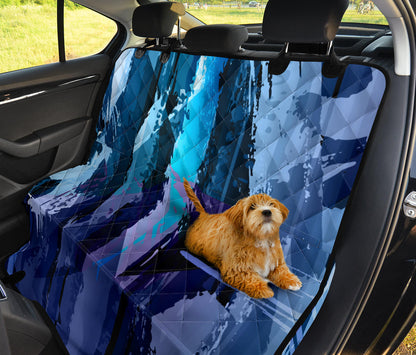 Blue Abstract 2 Car Back Seat Pet Cover