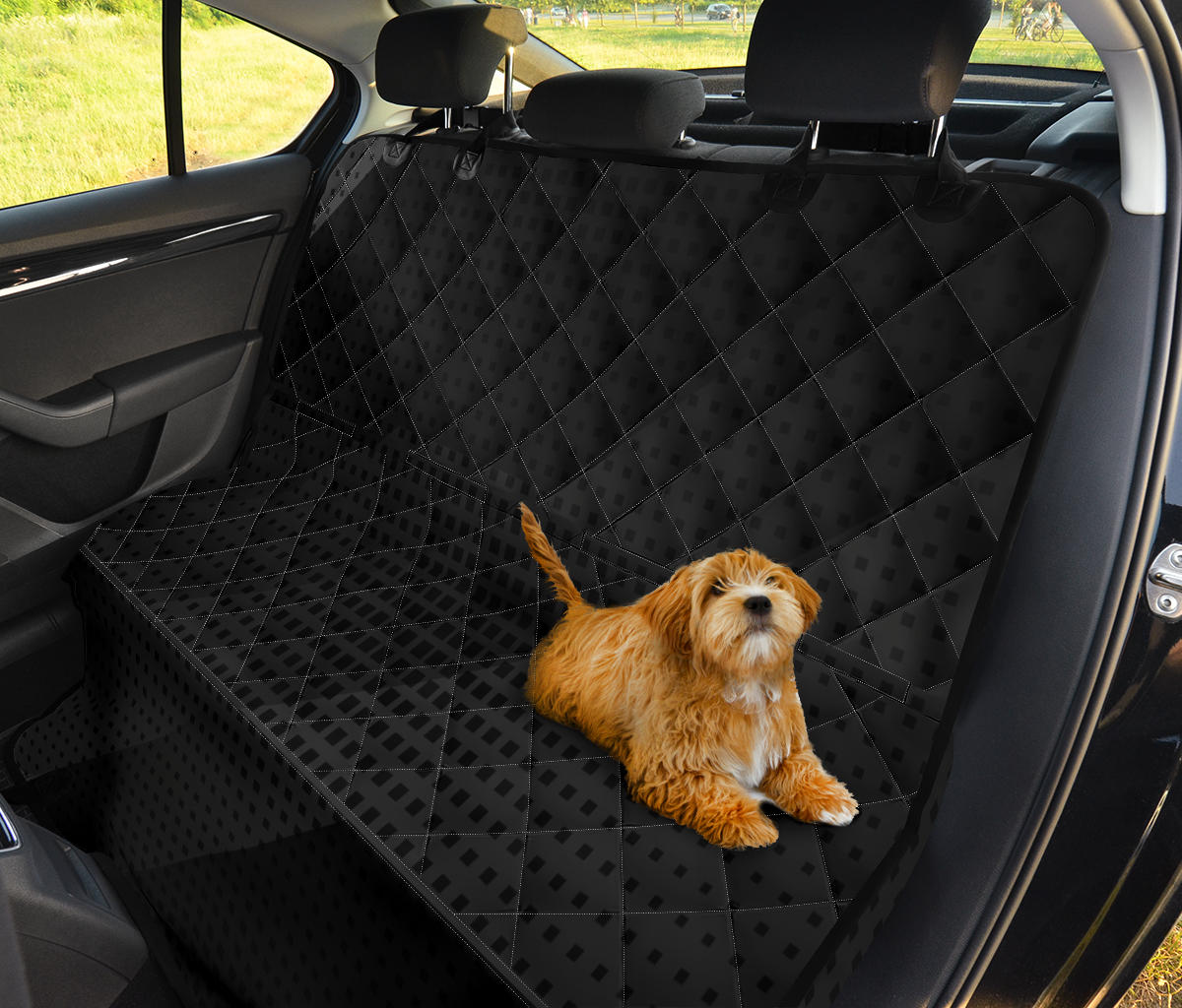 Dark Grey Abstract Car Back Seat Pet Cover