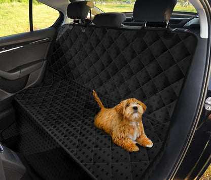 Dark Grey Abstract Car Back Seat Pet Cover