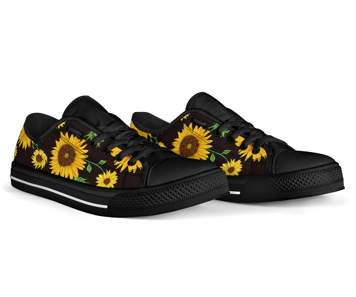 Custom Sunflower Shoes Black Sole