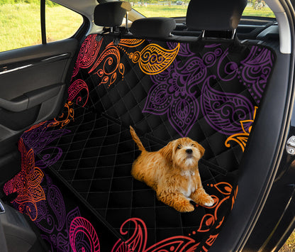 Floral Decor Car Back Seat Pet Cover