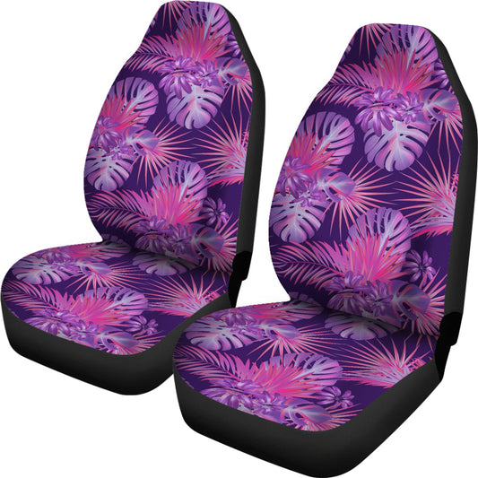 Purple Plants Car Seat Covers