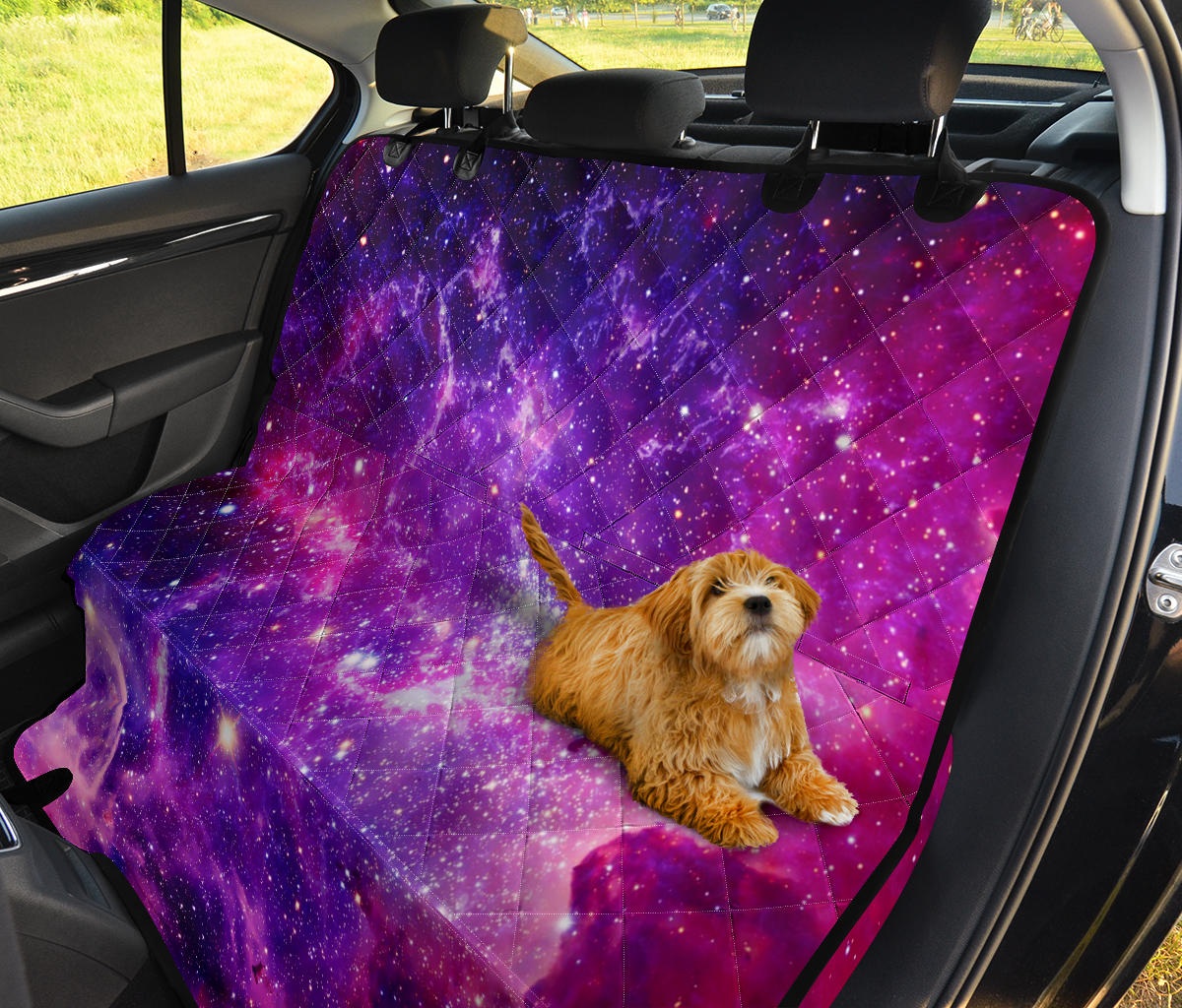 Purple galaxy Car Backseat Pet Cover
