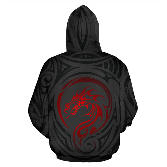 Red Dragon Maori Hoodie