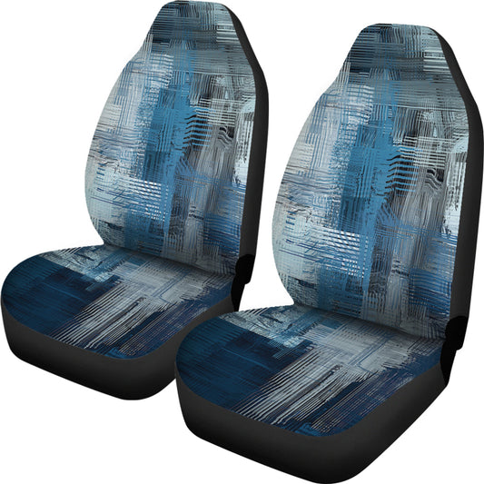 Blue Abstract (3) Car Seat Covers
