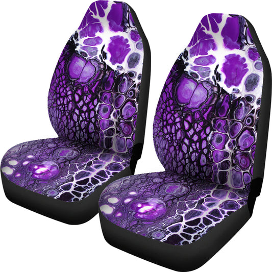 Purple Abstract Car Seat Covers