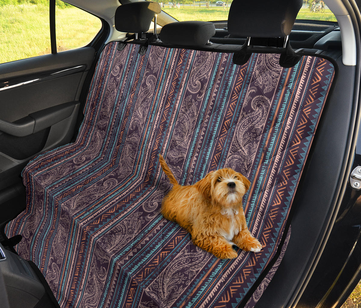 Persian Print Car Back Seat Pet Cover