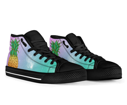 Cute Pineapple Shoes Black Sole High Top Shoes – product image 2