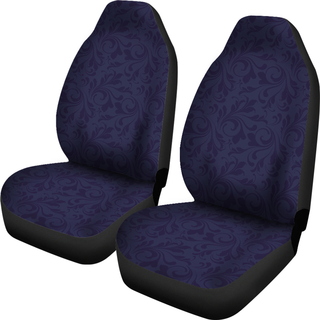 Navy Elegant Decor Printed Car Seat Covers