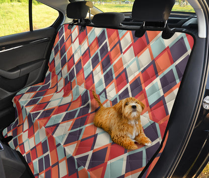 Retro Checkered Car Back Seat Pet Cover